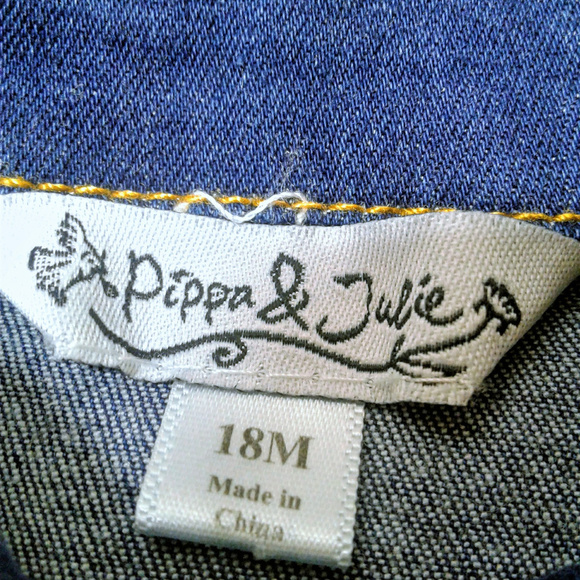 Pippa & Julie Girls Star Rhinestone Jean Jckt 18M - Picture 3 of 8